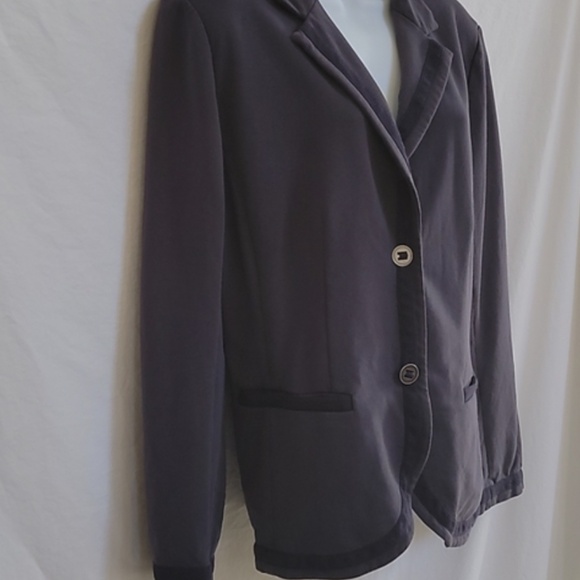 Lafayette 148 New York Gray Cotton Blend Blazer Jacket L - Picture 3 of 4